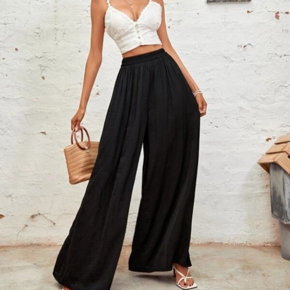Black Wide Leg Pants - Picture 7 of 8